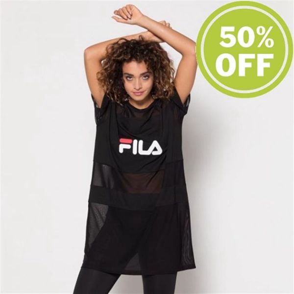 Vestidos Fila Mujer Negras - Emily - España 528431FDH